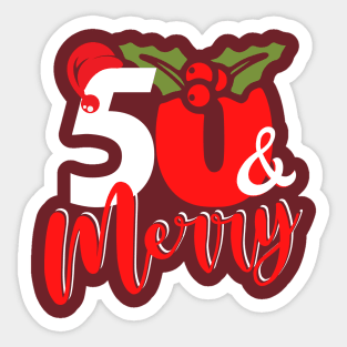 50th December 50 bday birthday Sticker